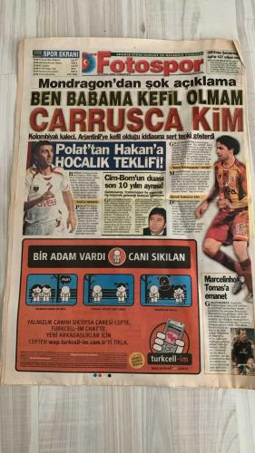 FOTOSPOR SPOR GAZETESİ - TURKISH NEWSPAPER - DOĞUM GÜNÜ HEDİYESİ  - EKSİKSİZ TAM TAKIM GAZETE -23 EYLÜL 2006 CUMARTESİ  RİDVAN DİLMEN – AZİZ YILDIRIM – ZICO – ALEX DE SOUZA – LUGANO – ÖNDER TURACI – DELGADO – RİCARDİNHO – EMRE BELÖZOĞLU – ERİK GERETS – ARDA TURAN – FERHAT – SABRİ – ADNAN POLAT – HAKAN ŞÜKÜR – MONDRAGON – CARRUSCA – GÖKHAN ZAN – YATTARA – HÜSEYİN – SZYMOWIAK – STEPANOV – MUSAMPA – ERSEN MARTİN – GÖKDENİZ KARADENİZ – MARCELINHO – ZİYA DOĞAN – FATİH AKYEL – SELÇUK DERELİ  FENERBAHÇE: KONYA’DA 1-0 MAĞLUP OLDU – RÜŞTÜ REÇBER’İN ÇABASI YETMEDİ – LUGANO KIRMIZI KART CEZALISI – ÖNDER TURACI İLK 11’DE – ZICO’NUN KADERİ TARTIŞILIYOR – ALEX’İN GELECEĞİ BELİRSİZ – FENERBAHÇE AVRUPA’DA RANDERS MAÇINA HAZIRLANIYOR  BEŞİKTAŞ: ANKARAGÜCÜ MAÇI ÖNCESİ DELGADO VE RİCARDİNHO BİRLİKTE OYNAYACAK – DELGADO GİZLİ FORVET OLACAK – BEŞİKTAŞ AVRUPA’DA CSKA SOFYA MAÇINA HAZIRLANIYOR  GALATASARAY: TRABZONSPOR DEPLASMANINDA ZORLU MAÇ – ERİK GERETS TEK FORVET Mİ ÇİFT FORVET Mİ KARAR VEREMEDİ – NECATİ