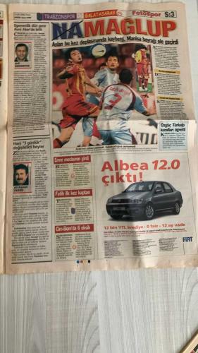 FOTOSPOR SPOR GAZETESİ - TURKISH NEWSPAPER - DOĞUM GÜNÜ HEDİYESİ  - EKSİKSİZ TAM TAKIM GAZETE -24 EYLÜL 2006 PAZAR  RÜŞTÜ REÇBER – MATEJA KEZMAN – ALEX DE SOUZA – SERKAN BALCI – ÖNDER TURACI – EDU – DEIVID – TUNCAY ŞANLI – TÜMER METİN – ZICO – AZİZ YILDIRIM – HAKAN ŞÜKÜR – ARDA TURAN – SABRİ SARIOĞLU – AYHAN AKMAN – JUNICHI INAMOTO – ÜMİT KARAN – RİGOBERT SONG – STJEPAN TOMAS – FERHAT ÖZTORUN – MONDRAGON – CARRUSCA – GÖKHAN ZAN – ERSEN MARTİN – GÖKDENİZ KARADENİZ – MARCELINHO – FATİH AKYEL – ZİYA DOĞAN – SELÇUK DERELİ  FENERBAHÇE: KONYA’DA 1-0 KAZANDI – KEZMAN’IN GOLÜ VE RÜŞTÜ’NÜN MUHTEŞEM KURTARIŞLARI MAÇI GETİRDİ – RÜŞTÜ 6 NET POZİSYONU ÖNLEDİ, JENERİKLİK KURTARIŞLAR YAPTI – ALEX’İN İSTEKSİZ TAVIRLARI ELEŞTİRİLDİ – ZICO: “BAŞKAN YILDIRIM’IN BİLGİ ALMA HAKKI VARDIR” – ÖNDER TURACI’YA ŞANS VERİLMESİ BEKLENİYOR – DEIVID VE EDU ELEŞTİRİLERİN HEDEFİNDE – FENERBAHÇE RANDERS MAÇINA MORALLİ GİDİYOR  GALATASARAY: TRABZONSPOR’A 3-1 MAĞLUP OLDU – HAKAN ŞÜKÜR’ÜN GOLÜ TEK TESSELLİ – DIŞ SAHADA İL