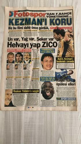 FOTOSPOR SPOR GAZETESİ - TURKISH NEWSPAPER - DOĞUM GÜNÜ HEDİYESİ  - EKSİKSİZ TAM TAKIM GAZETE -24 EYLÜL 2006 PAZAR  RÜŞTÜ REÇBER – MATEJA KEZMAN – ALEX DE SOUZA – SERKAN BALCI – ÖNDER TURACI – EDU – DEIVID – TUNCAY ŞANLI – TÜMER METİN – ZICO – AZİZ YILDIRIM – HAKAN ŞÜKÜR – ARDA TURAN – SABRİ SARIOĞLU – AYHAN AKMAN – JUNICHI INAMOTO – ÜMİT KARAN – RİGOBERT SONG – STJEPAN TOMAS – FERHAT ÖZTORUN – MONDRAGON – CARRUSCA – GÖKHAN ZAN – ERSEN MARTİN – GÖKDENİZ KARADENİZ – MARCELINHO – FATİH AKYEL – ZİYA DOĞAN – SELÇUK DERELİ  FENERBAHÇE: KONYA’DA 1-0 KAZANDI – KEZMAN’IN GOLÜ VE RÜŞTÜ’NÜN MUHTEŞEM KURTARIŞLARI MAÇI GETİRDİ – RÜŞTÜ 6 NET POZİSYONU ÖNLEDİ, JENERİKLİK KURTARIŞLAR YAPTI – ALEX’İN İSTEKSİZ TAVIRLARI ELEŞTİRİLDİ – ZICO: “BAŞKAN YILDIRIM’IN BİLGİ ALMA HAKKI VARDIR” – ÖNDER TURACI’YA ŞANS VERİLMESİ BEKLENİYOR – DEIVID VE EDU ELEŞTİRİLERİN HEDEFİNDE – FENERBAHÇE RANDERS MAÇINA MORALLİ GİDİYOR  GALATASARAY: TRABZONSPOR’A 3-1 MAĞLUP OLDU – HAKAN ŞÜKÜR’ÜN GOLÜ TEK TESSELLİ – DIŞ SAHADA İL