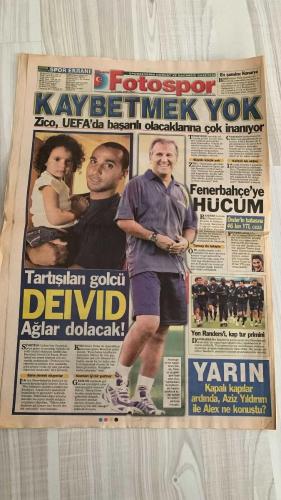 FOTOSPOR SPOR GAZETESİ - TURKISH NEWSPAPER - DOĞUM GÜNÜ HEDİYESİ  - EKSİKSİZ TAM TAKIM GAZETE -   26 EYLÜL 2006 SALI  AZİZ YILDIRIM – ZICO – ALEX DE SOUZA – MATEJA KEZMAN – RÜŞTÜ REÇBER – SERKAN BALCI – ÖNDER TURACI – EDU – DEIVID DE SOUZA – TUNCAY ŞANLI – APPİAH – TÜMER METİN – HAKAN ŞÜKÜR – ARDA TURAN – SABRİ SARIOĞLU – AYHAN AKMAN – JUNICHI INAMOTO – ÜMİT KARAN – RİGOBERT SONG – STJEPAN TOMAS – FERHAT ÖZTORUN – MONDRAGON – CARRUSCA – GÖKHAN ZAN – ERSEN MARTİN – GÖKDENİZ KARADENİZ – MARCELINHO – FATİH AKYEL – ZİYA DOĞAN – SELÇUK DERELİ  FENERBAHÇE: UEFA KUPASI ÖNCESİ RANDERS MAÇINA HAZIRLANIYOR – ZICO: “GRUPLARA KALACAĞIZ” – DEIVID: “RAKİP FİLELER GOLLERİMLE DOLACAK” – KEZMAN İLE İYİ PARTNER OLACAĞIM – APPİAH’A İNGİLİZ KULÜPLERİNDEN TEKLİF VAR (FULHAM, PORTSMOUTH, NEWCASTLE) – ALEX’E LYON TALİP – TUNCAY’I EVERTON TAKİPTE – ÖNDER TURACI’NIN BABASINA 46 BİN YTL CEZA – RÜŞTÜ’NÜN MUHTEŞEM KURTARIŞLARI ZICO’YU RAHATLATTI – FENERBAHÇE’DE HEDEF 100. YILDA 3 KUPA  GALATASARAY: TRABZONSPOR MA