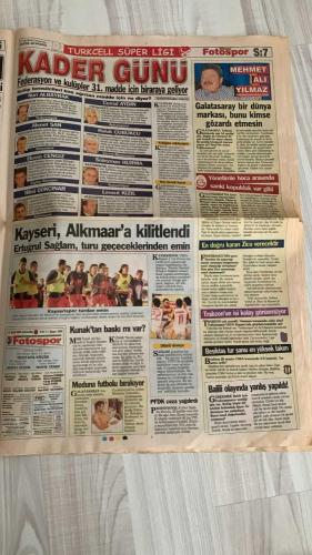 FOTOSPOR SPOR GAZETESİ - TURKISH NEWSPAPER - DOĞUM GÜNÜ HEDİYESİ  - EKSİKSİZ TAM TAKIM GAZETE - 27 EYLÜL 2006 ÇARŞAMBA  ÖZHAN CANAYDIN – ADNAN POLAT – ALİ DÜRÜST – ABDURRAHİM ALBAYRAK – HAKAN ŞÜKÜR – ARDA TURAN – SABRİ SARIOĞLU – AYHAN AKMAN – JUNICHI INAMOTO – ÜMİT KARAN – RİGOBERT SONG – STJEPAN TOMAS – FERHAT ÖZTORUN – MONDRAGON – CARRUSCA – GÖKHAN ZAN – ZİYA DOĞAN – ERSEN MARTİN – GÖKDENİZ KARADENİZ – MARCELINHO – FATİH AKYEL – SELÇUK DERELİ – RÜŞTÜ REÇBER – MATEJA KEZMAN – ALEX DE SOUZA – SERKAN BALCI – ÖNDER TURACI – EDU – DEIVID DE SOUZA – TUNCAY ŞANLI – APPİAH – TÜMER METİN – AZİZ YILDIRIM – CANTALEJO (HAKEM)  GALATASARAY: ŞAMPİYONLAR LİGİ’NDE LIVERPOOL DEPLASMANINDA – MAÇ 21.45’TE – İSPANYOL HAKEM CANTALEJO TEHLİKESİ – GEÇMİŞTE ZIDANE, AURELIO, LUCIANO VE HASAN ŞAŞ’I OYUNDAN ATMASIYLA BİLİNİYOR – GALATASARAY’IN İNGİLTERE’DE ZORLU SINAVI – HAKAN ŞÜKÜR VE GENÇLER UMUT OLACAK – GERETS: “PUAN ALIRSAK GRUPTAN ÇIKARIZ” – GALATASARAY RESMİ SİTESİ: LIVERPOOL BİLETLERİ 34 STERLİN  BEŞİ