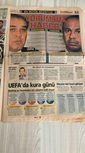 FOTOSPOR SPOR GAZETESİ - TURKISH NEWSPAPER - DOĞUM GÜNÜ HEDİYESİ  - EKSİKSİZ TAM TAKIM GAZETE 3 EKİM 2006 SALI  AZİZ YILDIRIM – ZICO – ALEX DE SOUZA – MATEJA KEZMAN – RÜŞTÜ REÇBER – SERKAN BALCI – ÖNDER TURACI – EDU – DEIVID DE SOUZA – TUNCAY ŞANLI – APPİAH – TÜMER METİN – HAKAN ŞÜKÜR – ARDA TURAN – SABRİ SARIOĞLU – AYHAN AKMAN – JUNICHI INAMOTO – ÜMİT KARAN – RİGOBERT SONG – STJEPAN TOMAS – FERHAT ÖZTORUN – MONDRAGON – CARRUSCA – GÖKHAN ZAN – ERSEN MARTİN – GÖKDENİZ KARADENİZ – MARCELINHO – FATİH AKYEL – ZİYA DOĞAN – RİCARDİNHO – DELGADO – NOBRE – BOBO – KLEBERSON – VEDRAN RUNJE – JEAN TIGANA – ADNAN POLAT – SEMİH AROĞLU – REFİK ARKAN – ÜMİT KAYIHAN  FENERBAHÇE: BURSA MAĞLUBİYETİ SONRASI ELEŞTİRİLER YOĞUNLAŞTI – ZICO’NUN TAKTİĞİ TEPKİ ÇEKTİ – SERKAN VE YOZGATLI İLE İPLER KOPTU – RIDVAN DİLMEN: “ÜMİT KAYIHAN FENERBAHÇE’YE TEKNİK DİREKTÖR OLMALI” – FENERBAHÇE UEFA KUPASI’NDA GRUPLARDA – YENİ YAPILANMA ÇAĞRISI  GALATASARAY: GERETS’İN GELECEĞİ TARTIŞILIYOR – ADNAN POLAT: “GERETS’İN SÖZLEŞ