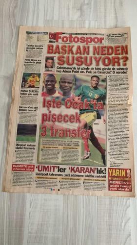 FOTOSPOR SPOR GAZETESİ - TURKISH NEWSPAPER - DOĞUM GÜNÜ HEDİYESİ  - EKSİKSİZ TAM TAKIM GAZETE -  4 EKİM 2006 ÇARŞAMBA  SEDAT HAYRAN - ZICO - ALEX - GERETS - POLAT - DEMİRÖREN - TIGANA - LUCESCU - ÜMİT KARAN - HAKAN ŞÜKÜR - ERSEN MARTİN - FEVZİ ELMAS - CARRUSCA - ARDA TURAN - AYDIN YILMAZ - INAMOTO - TOMAS - KEITA - COULIBALY - EMANA - OZHAN CANAYDIN  SEDAT HAYRAN İDDAA’CILARI ZENGİN EDİYOR - ALEX’TEN İTİRAF - GERETS’E BAŞKANIN TEPKİSİ - SAMBACI BAKLAYI ÇIKARDI - FENERBAHÇE’NİN RAKİPLERİ - BEŞİKTAŞ’IN RAKİPLERİ - TERİM’İ GEREN SORU - MARATON.COM ANKETİ - FEVZİ ELMAS GİDİCİ - HAKAN ŞÜKÜR’E KULÜBE YOLU - CARRUSCA’NIN YERİ KİMİNLE DOLACAK - BORDEAUX MAÇI ÇİLE OLDU - AYDIN YILMAZ’DAN MESAJ - ÜMİT KARAN DEPREMİ - KEITA, COULIBALY, EMANA LİSTEDE - CANAYDIN-POLAT ÇEKİŞMESİ - INAMOTO’DAN EV HAYATI İSYANI  FENERBAHÇE - GALATASARAY - BEŞİKTAŞ - NEWCASTLE - PALERMO - CELTA VIGO - E.FRANKFURT - TOTTENHAM - B.LEVERKUSEN - BRUGGE - D.BÜKREŞ - BORDEAUX - PSV - LENS - RENNES - SANTOS - TOULOUSE - DEPOR