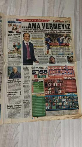 FOTOSPOR SPOR GAZETESİ - TURKISH NEWSPAPER - DOĞUM GÜNÜ HEDİYESİ  - EKSİKSİZ TAM TAKIM GAZETE -  8 EKİM 2006 PAZAR  ZICO - GERETS - INAMOTO - KEITA - COULIBALY - TIGANA - HELGUERA - LUCIANO - MUSTAFA YÜCEDAĞ - ZİYA DOĞAN - TUNCAY ŞANLI - TALAY ERKER - ERGUN HİÇYILMAZ - SİNAN ENGİN - HAYRİ ÜLGEN - OSMAN KORKMAZEL - ARİF KOCABIYIK - UĞUR BEKDEMİR - NURİ ALBAYRAK - FATİH TEKKE - HÜSEYİN ÇİMŞİR - MUSAMPA - YATTARA - WERNER LORANT - YUSUF ŞİMŞEK - HADZİBEGİÇ  SAĞLAMCI GALATASARAY’A GELİYOR - ZICO ANKARA’DA İKİ BOMBA PROVADA - INAMOTO YOLCU, KEITA VE COULIBALY GELİYOR - TIGANA’NIN SİPARİŞLERİ: HELGUERA VE LUCIANO - MACARİSTAN TAMAM, SIRADA MOLDOVA - FENERBAHÇE’DEN KAF-KAF’A DARBE - ZİYA DOĞAN ÇILDIRDI: DELİKANLI OLUN BE! - SANLI TÜRKİYEM TARİHİ GALİBİYET - İSTANBUL BELEDİYE MALATYA’DA LİDER - VESTEL MANİSA’DAN TERİM’E SİTEM - HADZİBEGİÇ’İN DOĞUM GÜNÜ - TRABZONSPOR BAŞKANI: HÜSEYİN’İ RAKİBE VERMEM - MUSAMPA KORKUTTU - YATTARA’DAN SELAM VAR - LORANT: BEN ZOR GÜNLERİN ADAMIYIM - GENÇLERBİRLİĞİ-