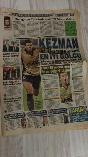 FOTOSPOR SPOR GAZETESİ - TURKISH NEWSPAPER - DOĞUM GÜNÜ HEDİYESİ  - EKSİKSİZ TAM TAKIM GAZETE -   10 EKİM 2006 SALI  ANELKA - TUNCAY ŞANLI - TUNCAY ÖZİLHAN - TURGAY CİNER - İHSAN KALKAVAN - TEVFİK YAMANTÜRK - ARDA TURAN - METİN OKTAY - OSMAN KORKMAZEL - SÜLEYMAN KORKMAZ - EMRE AŞIK - AYKUT KOCAMAN - AYKUT ERÇETİN - RIBERY - NECATİ ATEŞ - HASAN KABZE - ÖZGÜRCAN ÖZCAN - FALCO GÖTZ - YILDIRAY BAŞTÜRK - ADNAN POLAT - ERİK GERETS  HIRSIZ ANELKA - TUNCAY’I ÇALIYOR - BEŞİKTAŞ KULİSLERİNDE BOMBA: TUNCAY ÖZİLHAN - ARDA TURAN: HENÜZ YILDIZ DEĞİLİM - METİN OKTAY’DAN SONRA EN BÜYÜK GOLCÜ KEZMAN - GALATASARAY’DA ON LİBERO SORUNU - EMRE AŞIK ANKARASPOR’A - AYKUT ERÇETİN’E GİDİŞ İZNİ YOK - RIBERY KARARI BEKLENİYOR - NECATİ ATEŞ FORMAYA KAVUŞUYOR - GERETS’İN SERT ŞARTLARI - POLAT: HAKAN NE KADAR İSTERSE O KADAR OYNAR - ÖZGÜRCAN’IN BURNU KIRILDI - FALCO GÖTZ’ÜN KOZU YILDIRAY BAŞTÜRK  FENERBAHÇE - GALATASARAY - BEŞİKTAŞ - BOLTON WANDERERS - ANKARASPOR - ANKARAGÜCÜ - BORDEAUX - HERTHA BERLİN - ZENIT - MA