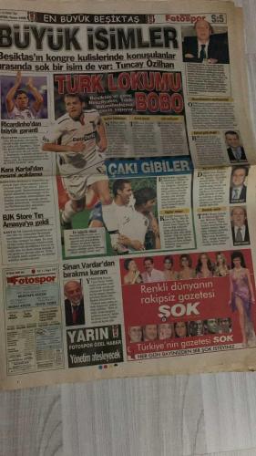 FOTOSPOR SPOR GAZETESİ - TURKISH NEWSPAPER - DOĞUM GÜNÜ HEDİYESİ  - EKSİKSİZ TAM TAKIM GAZETE -   10 EKİM 2006 SALI  ANELKA - TUNCAY ŞANLI - TUNCAY ÖZİLHAN - TURGAY CİNER - İHSAN KALKAVAN - TEVFİK YAMANTÜRK - ARDA TURAN - METİN OKTAY - OSMAN KORKMAZEL - SÜLEYMAN KORKMAZ - EMRE AŞIK - AYKUT KOCAMAN - AYKUT ERÇETİN - RIBERY - NECATİ ATEŞ - HASAN KABZE - ÖZGÜRCAN ÖZCAN - FALCO GÖTZ - YILDIRAY BAŞTÜRK - ADNAN POLAT - ERİK GERETS  HIRSIZ ANELKA - TUNCAY’I ÇALIYOR - BEŞİKTAŞ KULİSLERİNDE BOMBA: TUNCAY ÖZİLHAN - ARDA TURAN: HENÜZ YILDIZ DEĞİLİM - METİN OKTAY’DAN SONRA EN BÜYÜK GOLCÜ KEZMAN - GALATASARAY’DA ON LİBERO SORUNU - EMRE AŞIK ANKARASPOR’A - AYKUT ERÇETİN’E GİDİŞ İZNİ YOK - RIBERY KARARI BEKLENİYOR - NECATİ ATEŞ FORMAYA KAVUŞUYOR - GERETS’İN SERT ŞARTLARI - POLAT: HAKAN NE KADAR İSTERSE O KADAR OYNAR - ÖZGÜRCAN’IN BURNU KIRILDI - FALCO GÖTZ’ÜN KOZU YILDIRAY BAŞTÜRK  FENERBAHÇE - GALATASARAY - BEŞİKTAŞ - BOLTON WANDERERS - ANKARASPOR - ANKARAGÜCÜ - BORDEAUX - HERTHA BERLİN - ZENIT - MA