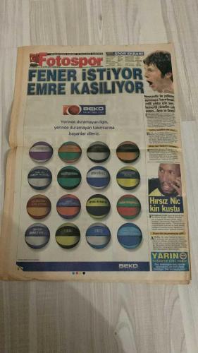 FOTOSPOR SPOR GAZETESİ - TURKISH NEWSPAPER - DOĞUM GÜNÜ HEDİYESİ  - EKSİKSİZ TAM TAKIM GAZETE -   12 EKİM 2006 PERŞEMBE  RICARDINHO - TIGANA - İBRAHİM CEVAHİR - STEPANOV - ALBAYRAK - ALEX - TALAY ERKER - SİNAN ENGİN - HAYRİ ÜLGEN - OSMAN KORKMAZEL - ARİF KOCABIYIK - ERGUN HİÇYILMAZ - HAKAN ŞÜKÜR - TUNCAY ŞANLI - HİDAYET TÜRKOĞLU - SEMİH YUVA - NEDİM KARAKAŞ - MUAMMER GÜLER  BEŞİKTAŞ’TA RICARDINHO’YA “BİZİM HAGİ’MİZ OL” TEKLİFİ - TRABZONSPOR STEPANOV İÇİN CHELSEA’YE TEPKİLİ - ROMA ALEX İLE GÖRÜŞTÜ - MİLLİ TAKIM MOLDOVA’YI 5-0 YENDİ - HAKAN ŞÜKÜR 4 GOL ATTI - TUNCAY’IN GOLÜYLE FARK 5’E ÇIKTI - GALATASARAY 101 YAŞINDA - EFES PİLSEN DENVER NUGGETS’A YENİLDİ - TELEKOM ZOR GRUBA DÜŞTÜ - İZMİR BÜYÜKŞEHİR ARKAS İLE KARŞILAŞIYOR - GALATASARAY AYHAN ŞAHENK SALONU’NDA OYNAYACAK - FENERBAHÇE ÜLKER-BEŞİKTAŞ MAÇINA İPEKÇİ YASAĞI - VOLEYBOLDA ZİRAAT BANKASI GALATASARAY’I YENDİ - MUAMMER GÜLER YEŞİLYURT’U ZİYARET ETTİ - BEŞİKTAŞ HENTBOLDA AVRUPA’DA TUR ATLADI  FENERBAHÇE - GALATASARAY - BEŞİKTAŞ - TRA
