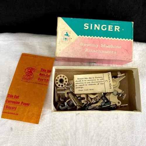 1950 İngiltere Singer Dikiş Makine Aksesuar Seti