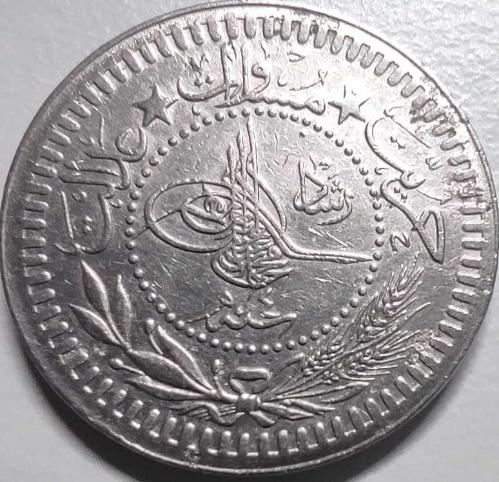Osmanlı İmparatorluğu 1327/4 - 40 Para - Çil - V. Mehmet Reşat, Nikel Para