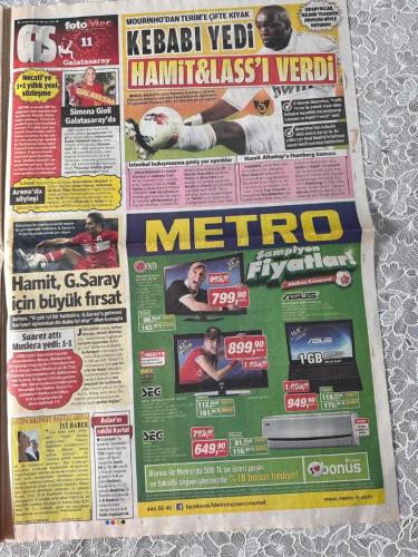 FOTOMAÇ GAZETESİ - 26 MAYIS 2012 - NEE! ROBINHO MU? - ALİ YILDIRIM - ABDULLAH KIĞILI - GALLIANI - GENCO BORAN - HRISTO STOICHKOV - ASAMOAH GYAN - DROGBA - BERBATOV - ŞENOL GÜNEŞ - MEHMET TOPAL - FELIPE MELO - LAMINE DIARRA - SOL BAMBA - DIDIER ZOKORA - ALPER POTUK - ALANZINHO - AHMET ÇALIK - BURAK YILMAZ - MEHMET KOCADON - OLCAN ADIN - MAURO FORMICA - GLOWACKI - PAWEL BROZEK - MESUT 1 NUMARA - MESUT ÖZİL - JOSE MOURINHO - FIGO - ZIDANE - BLATTER - MICHEL PLATINI - DIARRA ŞOV - HASAN AKINCIOĞLU - VEYSEL SARI - MEHMET ÖZDİLEK - ŞOTA ARVELADZE - BISESWAR - MOHAMED DIAME - HALİL ÜNAL - BOBO - AYHAN AYAN - NOBRE - UFUK ÖZERTEN - ABDULLAH AVCI - YİĞİT İNCEDEMİR - HİKMET KARAMAN - ŞABAN ÖZEL - RIZA ÇALIMBAY - JOSE CARLOS - NURULLAH SAĞLAM - OĞUZ AYDIN - JALLOW - BİKOKO - OSMAN ÖZKÖYLÜ - EMİN BAKAN - CENK CENGİZ - EMRULLAH ŞARK - VOLKAN ÖZCAN - ZAFER AYDOĞDU - AMIT QLUZADE - CELAL KÖSEDAĞ - ÜNSAL GÖKSEN - KAZIM SARI - KENAN ASLANOĞLU - İLHAN ASLANOĞLU - UĞUR IŞIKAL - MİTHAT YAŞAR - TURGAY