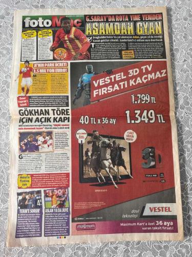 FOTOMAÇ GAZETESİ - 26 MAYIS 2012 - NEE! ROBINHO MU? - ALİ YILDIRIM - ABDULLAH KIĞILI - GALLIANI - GENCO BORAN - HRISTO STOICHKOV - ASAMOAH GYAN - DROGBA - BERBATOV - ŞENOL GÜNEŞ - MEHMET TOPAL - FELIPE MELO - LAMINE DIARRA - SOL BAMBA - DIDIER ZOKORA - ALPER POTUK - ALANZINHO - AHMET ÇALIK - BURAK YILMAZ - MEHMET KOCADON - OLCAN ADIN - MAURO FORMICA - GLOWACKI - PAWEL BROZEK - MESUT 1 NUMARA - MESUT ÖZİL - JOSE MOURINHO - FIGO - ZIDANE - BLATTER - MICHEL PLATINI - DIARRA ŞOV - HASAN AKINCIOĞLU - VEYSEL SARI - MEHMET ÖZDİLEK - ŞOTA ARVELADZE - BISESWAR - MOHAMED DIAME - HALİL ÜNAL - BOBO - AYHAN AYAN - NOBRE - UFUK ÖZERTEN - ABDULLAH AVCI - YİĞİT İNCEDEMİR - HİKMET KARAMAN - ŞABAN ÖZEL - RIZA ÇALIMBAY - JOSE CARLOS - NURULLAH SAĞLAM - OĞUZ AYDIN - JALLOW - BİKOKO - OSMAN ÖZKÖYLÜ - EMİN BAKAN - CENK CENGİZ - EMRULLAH ŞARK - VOLKAN ÖZCAN - ZAFER AYDOĞDU - AMIT QLUZADE - CELAL KÖSEDAĞ - ÜNSAL GÖKSEN - KAZIM SARI - KENAN ASLANOĞLU - İLHAN ASLANOĞLU - UĞUR IŞIKAL - MİTHAT YAŞAR - TURGAY