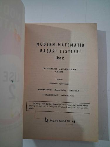 MODERN MATEMATİK Başarı Testleri LİSE 2 ( Örnekli, Konu Açıklamalı ve Test Uygulamalı 590'ı Çözümlü 1460 Soru ) 9. Baskı