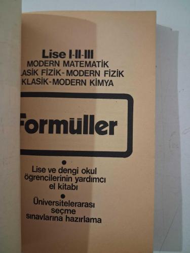 İki Aşamalı Üniversitelerarası Seçme Sınavına Hazırlama  LİSE I-II-III ( 1/2/3)  FORMÜLLER  ( Fizik, Kimya, Matematik )