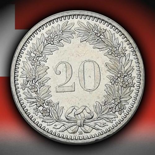 İsviçre 2004 Yılı 20 Rappen ÇİL (-)