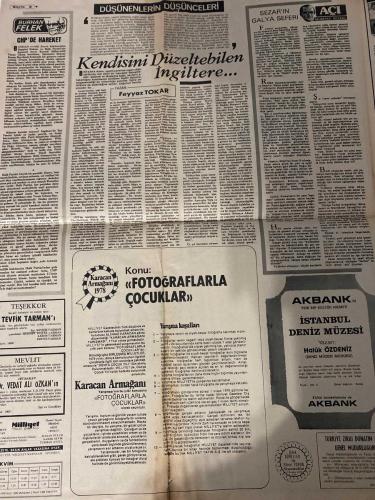 MİLLİYET GAZETESİ - DOĞUM GÜNÜ HEDİYESİ (TURKISH NEWSPAPPER) - 2 ARALIK 1978 - SADECE DÖRT SAYFADIR -Emil Noel-İpekçi-Genel Yayın Yönetmenimiz Abdi İpekçi-Müezzinoğlu-Cengiz Polatkan-Korütürk-Feyyaz Tokar-Sezai Öztürk-Halik Özdeniz-Tevfik Tarman-Mehmet Tevfik Tarman-Feyyaz Tokar-Aytekin Kotil-Fikret Otyam-Ahmet Cemil-Süleyman Salam-İlker Ateş-Cemil-Alpaslan-Fethi Demircan-Ardiles-Paolo Cesar-İsmail Temiz-Veli Ballı-Tracy Caulkins-Vassallo-Maliye Bakanı Kur ayarlamaları sürecek-Ankara’da iki banka soyuldu-İzmir yıkımı için ne diyorlar-Kendisini Düzeltebilen İngiltere-Sezar’ın Galya Seferi-CHP’de hareket-Konu Fotoğraflarla Çocuklar-İstanbul Deniz Müzesi-Türkiye Voleybol Ligi’nde liderlik savaşı-Damdan düşerken merdivendeki adam kurtardı-Alp Motor için kamu ve özel sektörden faydalanacak-Antic İspanya’da top koşturan 22 yabancı arasında başarı yönünden ikinci sırayı aldı-Cemil ile Alpaslan pazartesi günü ameliyat olacaklar-Aytekin Kotil Devletin belediyelere bir kuruş vermediği ortamda Tü