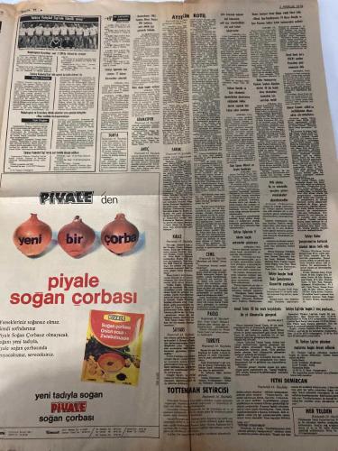 MİLLİYET GAZETESİ - DOĞUM GÜNÜ HEDİYESİ (TURKISH NEWSPAPPER) - 2 ARALIK 1978 - SADECE DÖRT SAYFADIR -Emil Noel-İpekçi-Genel Yayın Yönetmenimiz Abdi İpekçi-Müezzinoğlu-Cengiz Polatkan-Korütürk-Feyyaz Tokar-Sezai Öztürk-Halik Özdeniz-Tevfik Tarman-Mehmet Tevfik Tarman-Feyyaz Tokar-Aytekin Kotil-Fikret Otyam-Ahmet Cemil-Süleyman Salam-İlker Ateş-Cemil-Alpaslan-Fethi Demircan-Ardiles-Paolo Cesar-İsmail Temiz-Veli Ballı-Tracy Caulkins-Vassallo-Maliye Bakanı Kur ayarlamaları sürecek-Ankara’da iki banka soyuldu-İzmir yıkımı için ne diyorlar-Kendisini Düzeltebilen İngiltere-Sezar’ın Galya Seferi-CHP’de hareket-Konu Fotoğraflarla Çocuklar-İstanbul Deniz Müzesi-Türkiye Voleybol Ligi’nde liderlik savaşı-Damdan düşerken merdivendeki adam kurtardı-Alp Motor için kamu ve özel sektörden faydalanacak-Antic İspanya’da top koşturan 22 yabancı arasında başarı yönünden ikinci sırayı aldı-Cemil ile Alpaslan pazartesi günü ameliyat olacaklar-Aytekin Kotil Devletin belediyelere bir kuruş vermediği ortamda Tü