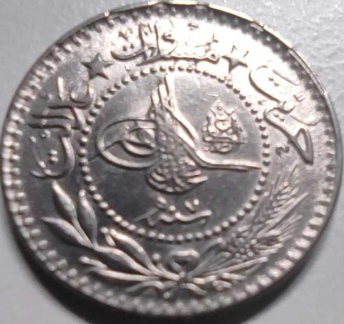 Osmanlı İmparatorluğu 1327/7 - 10 Para - Çil - Sultan Reşad 7. Cülüs El-Gazi Nikel Para, Kapamasında