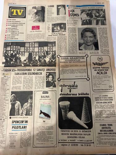 MİLLİYET GAZETESİ - DOĞUM GÜNÜ HEDİYESİ (TURKISH NEWSPAPPER) - 27 MAYIS 1978 - SADECE DÖRT SAYFADIR -Bülent Ecevit-Karamanlis-Kipriyanu-Vance-Mehmet Ali Birand-Celal Bayar-Türkeş-Erhan Bener-Robert Merle-Abdi İpekçi-Mustafa Ekinci-Ali Birand-Nasit Arıkan-Aliye Karul-Fikri Alican-Ahmet Dinççağ-Dorothy McGuire-Louis Jourdan-Rossano Brazzi-Jan Peters-Cemile Kutgün-John Gordon Davis-Erman Şener-Spencer-Ecevit-Kipriyanu, Vance ile anlaşamadı-AP’nin Bayrağa Saygı mitingi Taksim’de yapıldı-ECEVİT, KIBRIS İÇİN DÖRTLÜ TOPLANTI ÖNERDİ-2 İLDE, 2 İŞÇİ ÖLDÜRÜLDÜ-AĞACA ÇARPARAK DURDU-VE CAN KAYBI OLMADI-bürokratlar-Gazetelere kağıt sıkıntısı çekiyor-BAYRAĞA SAYGI MİTİNGİ TAKSİM’DE YAPILDI-AP’nin Bayrağa Saygı mitingi Taksim’de yapıldı-YÜZÜNÜZ DENEME TAHTASI DEĞİLDİR-MHP’NİN ERZURUM MİTİNGİ YAPILDI-Türkeş: Ecevit iktidarı kısa sürede gidecek-Kipriyanu: Ecevit ile görüşmem Kıbrıs sorununu çözebilir-Kipriyanu-Vance ile anlaşamadı-Ecevit, Kıbrıs için dörtlü toplantı önerdi-KTFD’de bir genç kızın kaçırıl