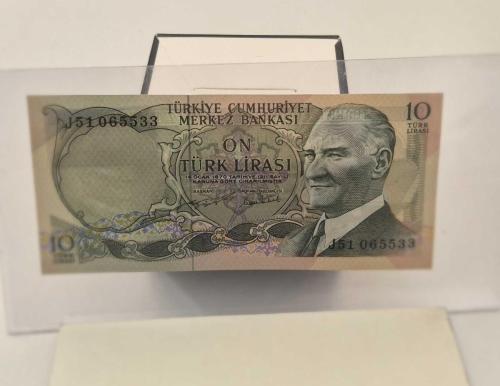 10 Türk Lira 6 Emisyon  2,ci Tertip On Türk Lirası Çil Kondisyon
