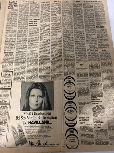 MİLLİYET GAZETESİ - DOĞUM GÜNÜ HEDİYESİ (TURKISH NEWSPAPPER) - 16 MAYIS 1974 - SADECE DÖRT SAYFADIR -Ecevit-Erbakan-Orhan Tokatlı-Burhan Felek-Yaşar Aksoy-Sami Kohen-Sabahat Ergun-Ahmet Donduran-Ahmet Hanioğlu-Hasan Atik-G. Saray-Yasin-Thielen-Turgay-Neagu-Ergun Emek-Vehbi-AF KESİNLEŞTİ-141-142 SUÇLULARI 6 AY İZİNLİ OLACAK-Korutürk Dış ve iç tehlikelere karşı birlik olmalıyız-MSP’li 20’ler Erbakan’ın gözünün içine baka baka oy verdiler-AF DIŞI KALAN SUÇLAR-KİMLER NE KADAR AFTAN FAYDALANACAK-Hasan Tahsin ve İlk Kurşun-FUTBOLDA MECLİS TAHKİKATI-YENİ BİR PORTEKİZ-DÜNYAYA BAKIŞ-etek evet-Keban’da 10 kişilik sandal devrildi 4 kişi boğuldu-Wolf Türkiye’nin haşhaş ekmesi kötülük saçan bir tedbirdir-Arab gerillaları-ECEVİT-MSP’nin 20’leri-ERBAKAN-Yüzü Güzelleştiren İki Şey Vardır Bir Tebessüm İki HAVILLAND-Yasin’e F.C. Köln Takımı talip oldu-İrlanda Şili’yi Santiago’da 2-1 mağlup etti-Dünya kupasına gidecek futbolcuları Valcareggi açıkladı-Zonguldakspor Başkanı Bodur Şampiyon gibi oynayacağız-