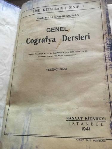 GENEL COĞRAFYA DERSLERİ LİSE 1 ciltli