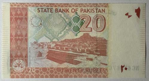 2023 Pakistan 20 Rupees Çil Kondisyonda Koleksiyonluk Yabancı Kağıt Para