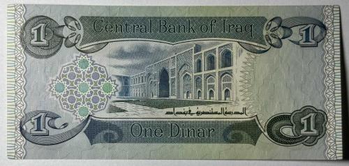 1984 Irak 1 Dinar Çil Kondisyonda Koleksiyonluk Yabancı Kağıt Para