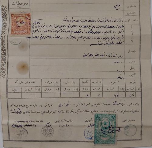 OSMANLI DÖNEMİ ÇOK NADİR FİSKAL PULLU ORİJİNAL TAPU SENEDİ ÇOK NADİRDİR PEK ÇIKMAZ H4LLL2