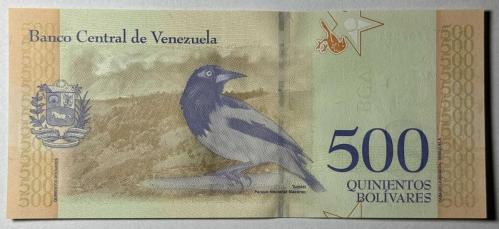 2018 Venezuela 500 Bolivares Çil Kondisyonda Koleksiyonluk Yabancı Kağıt Para
