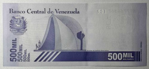 2020 Venezuela 500.000 Bolivares  Çil Kondisyonda Koleksiyonluk Yabancı Kağıt Para