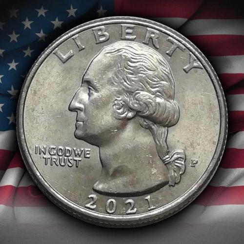 ABD 2021 Yılı ¼ Dolar Dalaware Nehri'ni Geçiş ÇİL (+)