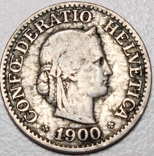 1900 - İSVİÇRE - 10 Rappen   ( ÇOK TEMİZ )