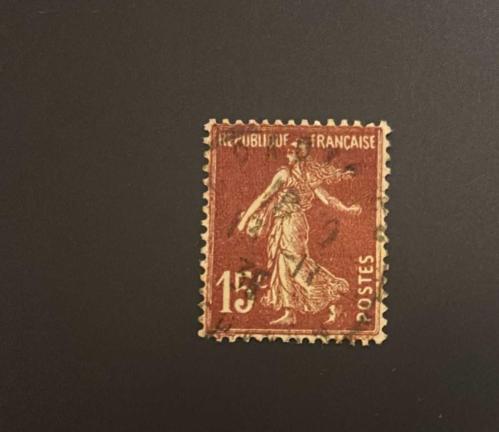 Fransa Pulu - France Stamp - Postadan Geçmiş Pul Filateli - Damgalı - Tohum Serpen Kadın Temalı Pul, 15 PARA - YABANCI PULLAR- NOSTALJİK DOĞUM GÜNÜ HEDİYESİ