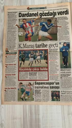 FOTOMAÇ SPOR GAZETESİ - TURKISH NEWSPAPER - DOĞUM GÜNÜ HEDİYESİ  - EKSİKSİZ TAM TAKIM GAZETE -6 NİSAN 2002 CUMARTESİ  REVIVO - ANDERSSON - CEYHUN - CUMHUR - HAYDAR PINARCI - FEHMİ ÖZGÜLER - ÜMİT KARAN - LUCESCU - TAFFAREL - MONDRAGON - SIMOVIC - YOGAR YALÇIN - NEJAT ERSİN - HASAN SAYDAM - DAUM - ERMAN - AHMET - AZİZ YILDIRIM - HALUK ULUSOY  TARAFTAR - İŞTE FUTBOL İŞTE FENER - YAĞMURLA COŞTULAR - SAMSUN’DA FİNAL OLACAK - TAFFAREL GİBİSİ YOK - SEZON BİTİMİNDE TATİL YOK - HEYECAN KASIRGASI - DARDANEL GÖZDAĞI VERDİ - CUDİ ZİNCİRİ KIRACAK - K.MARAŞ TARİHE GEÇTİ - HOPA HAKEME TAKTI - ÇEKMEKÖY FİNALDE - LİDER ALTAY BAŞKENT’TE - KÜÇÜKKÖY ÇIKIŞI BULDU - SAPANCASPOR’UN VAROLMA SAVAŞI - BEŞİKTAŞ BEYAZ BAYRAK  FENERBAHÇE - GÖZTEPE - GENÇLERBİRLİĞİ - GALATASARAY - SAMSUNSPOR - TRABZONSPOR - ANKARAGÜCÜ - MALATYASPOR - ANTALYASPOR - YOZGATSPOR - BURSASPOR - DENİZLİSPOR - SAKARYASPOR - ADANASPOR - ERZURUMSPOR - DARDANELSPOR - K.MARAŞSPOR - HOPA - ÇEKMEKÖYSPOR - DEMİRSPOR - ALTAY - BATMAN PETROLSPOR -