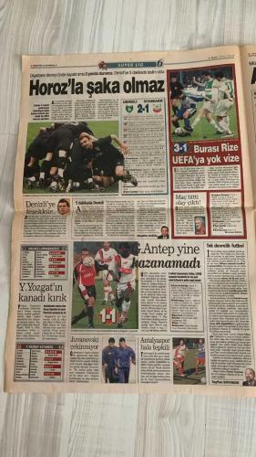 FOTOMAÇ SPOR GAZETESİ - TURKISH NEWSPAPER - DOĞUM GÜNÜ HEDİYESİ  - EKSİKSİZ TAM TAKIM GAZETE -7 NİSAN 2002 PAZAR  AZİZ YILDIRIM - HALUK ULUSOY - MURAT ÖZAYDIN - MAHMUT USLU - OGÜN - CEYHUN - OĞUZ - SERHAT - REVIVO - ANDERSSON - JOHNSON - OKTAY - RAPAJLO - ABDULLAH - UCHE - ALİ AKDENİZ - MİRKOVİC - MERT MERİÇ - YUSUF - ÜMİT - LAZETİC - HAKAN - ZİYA DOĞAN - VOLKAN ARKAN - HASAN SAYDAM - NECİP OLGUN - HAKAN POLAT - CARLOS DA SİVA - ALEXANDER LOBE - METİN ÇAY - ZİYA ŞAHİN - GORAN LAZAREVSKİ - SERKAN BENSOL - MİTHAT - AHMET DURSUN - TAYFUN - TUMER - BAYRAM - ERMAN - MANSIZ - CHRISTOPH DAUM  BEŞİKTAŞ ASLAN’I EZDİ - EN KRİTİK PAZAR - FENER 5 KOLDAN - İLK KEZ BU KADAR İYİ OYNADI - TARAFTAR SAHAYA İNDİ - SAVAŞI DA KAZANDILAR - FIRE VERMEDİLER - RAKİPLER STRESE GİRDİ - KANARYA TARAFTARINI SEVİNDİRDİ - TELAFİSİ ÇOK ZOR - BEŞİKTAŞ GÜNLÜĞÜ - BEYAZ BAYRAK - AYDIN’LA İLK DEPLASMAN - KARTAL TAKTİK ÇALIŞTI - YÖNETİM TAM KADRO GİDİYOR - MALATYA PEŞİNDE - HAKEM HATALARI BIKTIRDI - BİLANÇO - MİTHAT HIRSLI