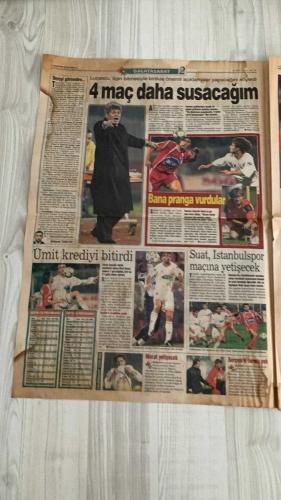FOTOMAÇ SPOR GAZETESİ - TURKISH NEWSPAPER - DOĞUM GÜNÜ HEDİYESİ  - EKSİKSİZ TAM TAKIM GAZETE -9 NİSAN 2002 SALI  SERDAR BİLGİLİ - TAYFUR - İLHAN MANSIZ - AHMET DURSUN - STAVRUM - ERMAN - İBRAHİM - AHMET YILDIRIM - KHLESTOV - NECİP OLGUN - METİN TOKAT - AZİZ YILDIRIM - SÜLOTTİN SARAN - WERNER LORANT - WASHINGTON - RADU NICULESCU - LUCESCU - YAŞAR YALÇIN - HİDO - VAHAP HACIOĞLU  BİLGİLİ’NİN GÖVDE GÖSTERİSİ - İNÖNÜ FOBİSİ BİTECEK - NEREDEYDİN KHLESTOV - BİLETLERE YOĞUN İLGİ - TAYFUR’UN MESAJI - AHMET TEKMELERDEN ŞİKAYETÇİ - FAVORİ METİN TOKAT - OLAYLAR CAN SIKTI - YILDIRIM OPERASYON - BEDAVA KAHRAMAN RADU - TRABZON TOZ-DUMAN - HİDO’DAN 15 SAYI - 4 HAFTAM DAHA VAR - KONYA HAVAYA GİRDİ - GÜMRÜK’TE SALDIRI - ALTIN KARMA - DADAŞLAR YENİLGİ YÜZÜ GÖRMEDİ  BEŞİKTAŞ - FENERBAHÇE - GALATASARAY - MALATYASPOR - KOCAELİSPOR - ANKARAGÜCÜ - YOZGATSPOR - İSTANBULSPOR - ANTALYASPOR - TRABZONSPOR - SİVASSPOR - SAKARYASPOR - SEBATSPOR - JETPA - ERZURUMSPOR - DARDANELSPOR - KAYSERİSPOR - B.B. ANKARASPOR - İ