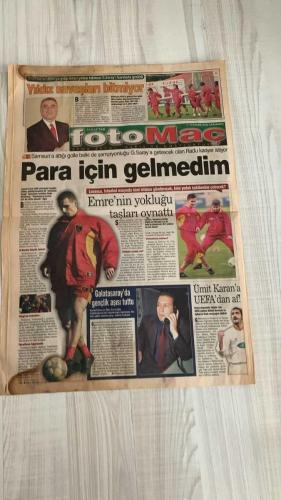 FOTOMAÇ SPOR GAZETESİ - TURKISH NEWSPAPER - DOĞUM GÜNÜ HEDİYESİ  - EKSİKSİZ TAM TAKIM GAZETE -9 NİSAN 2002 SALI  EROL ERSOY - AZİZ YILDIRIM - WERNER LORANT - SİNAN ENGİN - TAYFUR - TÜMER - İLHAN MANSIZ - AHMET DURSUN - STAVRUM - ERMAN - İBRAHİM - KHLESTOV - BURAK ELMAS - ÖZER SARAÇOĞLU - RADU NICULESCU - LUCESCU - YAŞAR YALÇIN - YILDIRIM DEMİRÖREN - MUSTAFA DENİZLİ - ASPER - MYHRE - VAHAP HACIOĞLU  YILDIRIM’IN ZAFER GÜNÜ - PARANIN NE ÖNEMİ VAR - MOTİVASYONU PAZAR AKŞAMI GÖRÜŞÜRÜZ - FORMÜL CEBİMDE - İNÖNÜ FOBİSİ BİTECEK - NEREDEYDİN KHLESTOV - BİLETLERE YOĞUN İLGİ - AHMET TEKMELERDEN ŞİKAYETÇİ - YILDIZ SAVAŞLARI BİTMİYOR - PARA İÇİN GELMEDİM - EMRE’NİN YOKLUĞU TAŞLARI OYNATTI - GALATASARAY’DA GENÇLİK AŞISI - ÜMİT KARAN’A UEFA’DAN AF - ASLAN SABIRLI OLACAK - BİLETLER KARABORSA - BEŞİKTAŞ’LA GÖRÜŞMEDİM - FENER’İ FARKLI YENECEĞİZ - TEDBİRLER ARTTIRILMALI - ASPER GİDİYOR - ÜMRANİYE’DE TAKTİK İDMANI - DEMİRÖREN’DEN AÇIK ÇEK - YÖNETİMDEN MORAL YEMEĞİ  GALATASARAY - SAMSUNSPOR - BEŞİKTAŞ - FEN