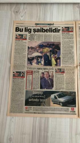 FOTOMAÇ SPOR GAZETESİ - TURKISH NEWSPAPER - DOĞUM GÜNÜ HEDİYESİ  - EKSİKSİZ TAM TAKIM GAZETE -15 NİSAN 2002 PAZARTESİ  SERHAT AKIN - AZİZ YILDIRIM - SİNAN ENGİN - HAKAN BAYRAKTAR - ÜMİT ÖZAT - İLHAN MANSIZ - CEYHUN - LUCESCU - HASAN ŞAŞ - SUAT - BERKANT - FLEURQUIN - VEDAT - TAMER BAYAR - YILDIRAY BAŞTÜRK - COULIBALY - MARADONA - HİDAYET TÜRKOĞLU - HAMZA YERLİKAYA - ŞEREF EROĞLU  DUR! FENER VAR - SERHAT’TAN İKİ GOL - DERBİDE 4 KIRMIZI KART - YILDIRIM 20 MİLYARLIK İDDİAYI KAZANDI - BEŞİKTAŞ POZİSYON BULAMADI - FOTOMAÇ EXTRA GELİYOR - YILDIRAY FENER’E Mİ GELİYOR? - COULIBALY’DEN OLAY SÖZLER - MARADONA’NIN GÖLGESİNDE KOKAİN - LUCESCU: ANKARAGÜCÜ’NÜ HAFİFE ALMAYIN - VEDAT’A BRAVO - GÜREŞTE HAMZA VE ŞEREF: BİZ EKOLÜZ - ARÇELİK ERDEMİR’İ YENDİ - ÜLKER KARŞIYAKA’YI DEVİRDİ - GALATASARAY TOKAT PLEVNE’YE YIKILDI - FERRARİ SAN MARİNO’DA DUBLE YAPTI - SACRAMENTO KINGS SERİYİ 9’A ÇIKARDI  FENERBAHÇE - BEŞİKTAŞ - GALATASARAY - TRABZONSPOR - ANKARAGÜCÜ - BURSA - DENİZLİSPOR - KOCAELİSPOR - GÖZTEPE -