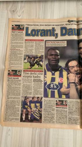 FOTOMAÇ SPOR GAZETESİ - TURKISH NEWSPAPER - DOĞUM GÜNÜ HEDİYESİ  - EKSİKSİZ TAM TAKIM GAZETE -15 NİSAN 2002 PAZARTESİ  SERHAT AKIN - AZİZ YILDIRIM - SİNAN ENGİN - HAKAN BAYRAKTAR - ÜMİT ÖZAT - İLHAN MANSIZ - CEYHUN - LUCESCU - HASAN ŞAŞ - SUAT - BERKANT - FLEURQUIN - VEDAT - TAMER BAYAR - YILDIRAY BAŞTÜRK - COULIBALY - MARADONA - HİDAYET TÜRKOĞLU - HAMZA YERLİKAYA - ŞEREF EROĞLU  DUR! FENER VAR - SERHAT’TAN İKİ GOL - DERBİDE 4 KIRMIZI KART - YILDIRIM 20 MİLYARLIK İDDİAYI KAZANDI - BEŞİKTAŞ POZİSYON BULAMADI - FOTOMAÇ EXTRA GELİYOR - YILDIRAY FENER’E Mİ GELİYOR? - COULIBALY’DEN OLAY SÖZLER - MARADONA’NIN GÖLGESİNDE KOKAİN - LUCESCU: ANKARAGÜCÜ’NÜ HAFİFE ALMAYIN - VEDAT’A BRAVO - GÜREŞTE HAMZA VE ŞEREF: BİZ EKOLÜZ - ARÇELİK ERDEMİR’İ YENDİ - ÜLKER KARŞIYAKA’YI DEVİRDİ - GALATASARAY TOKAT PLEVNE’YE YIKILDI - FERRARİ SAN MARİNO’DA DUBLE YAPTI - SACRAMENTO KINGS SERİYİ 9’A ÇIKARDI  FENERBAHÇE - BEŞİKTAŞ - GALATASARAY - TRABZONSPOR - ANKARAGÜCÜ - BURSA - DENİZLİSPOR - KOCAELİSPOR - GÖZTEPE -