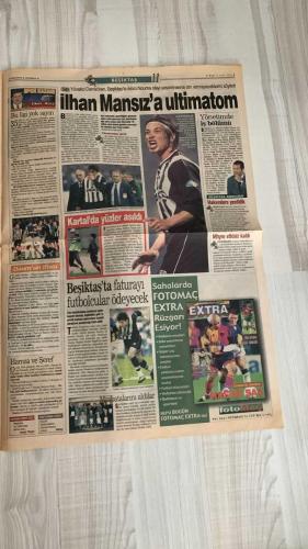 FOTOMAÇ SPOR GAZETESİ - TURKISH NEWSPAPER - DOĞUM GÜNÜ HEDİYESİ  - EKSİKSİZ TAM TAKIM GAZETE -16 NİSAN 2002 SALI  SERDAR BİLGİLİ - AZİZ YILDIRIM - HALUK ULUSOY - MUHİTTİN BOŞAT - ORHAN ERDEMİR - ABDURRAHİM ALBAYRAK - AYŞE HATUN ONAL - ÜMİT DAVALA - BÜLENT YAVUZ - NİHAT ÖZDEMİR - YILDIRIM DEMİRÖREN - METE DÜREN - KIVANÇ OKAY - CEM BİLGE - SİNAN ENGİN  BEŞİKTAŞ İSYANDA - SERDAR BİLGİLİ’DEN FEDERASYONA SERT ÇIKIŞ - “EMEĞİMİZ GASP EDİLDİ” - ULUSOY YÖNETİMİNE REZALET TEPKİSİ - ERDEMİR VE BOŞAT’IN HAKEMLİKLERİ BİTTİ - YAVUZ’UN AÇIKLAMASI - ULUSOY’DAN YILDIRIM’A SKANDAL MEKTUP - AYŞE HATUN ONAL İLE ALBAYRAK GECEDE - HER YERDE OLAY VAR - SİNAN ENGİN SEZON SONU BIRAKIYOR - BEŞİKTAŞ’IN ŞAMPİYONLAR LİGİ UMUDU TÜKENDİ - FEDERASYONUN KARARLARI TÜRK FUTBOLUNU KAOSA SÜRÜKLÜYOR  FENERBAHÇE - BEŞİKTAŞ - GALATASARAY - TRABZONSPOR - İSTANBULSPOR - MHK - DİYARBAKIRSPOR - BURSASPOR - ÇAYKUR RİZE - MALATYASPOR - ANTALYASPOR
