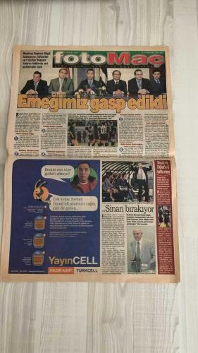 FOTOMAÇ SPOR GAZETESİ - TURKISH NEWSPAPER - DOĞUM GÜNÜ HEDİYESİ  - EKSİKSİZ TAM TAKIM GAZETE -16 NİSAN 2002 SALI  SERDAR BİLGİLİ - AZİZ YILDIRIM - HALUK ULUSOY - MUHİTTİN BOŞAT - ORHAN ERDEMİR - ABDURRAHİM ALBAYRAK - AYŞE HATUN ONAL - ÜMİT DAVALA - BÜLENT YAVUZ - NİHAT ÖZDEMİR - YILDIRIM DEMİRÖREN - METE DÜREN - KIVANÇ OKAY - CEM BİLGE - SİNAN ENGİN  BEŞİKTAŞ İSYANDA - SERDAR BİLGİLİ’DEN FEDERASYONA SERT ÇIKIŞ - “EMEĞİMİZ GASP EDİLDİ” - ULUSOY YÖNETİMİNE REZALET TEPKİSİ - ERDEMİR VE BOŞAT’IN HAKEMLİKLERİ BİTTİ - YAVUZ’UN AÇIKLAMASI - ULUSOY’DAN YILDIRIM’A SKANDAL MEKTUP - AYŞE HATUN ONAL İLE ALBAYRAK GECEDE - HER YERDE OLAY VAR - SİNAN ENGİN SEZON SONU BIRAKIYOR - BEŞİKTAŞ’IN ŞAMPİYONLAR LİGİ UMUDU TÜKENDİ - FEDERASYONUN KARARLARI TÜRK FUTBOLUNU KAOSA SÜRÜKLÜYOR  FENERBAHÇE - BEŞİKTAŞ - GALATASARAY - TRABZONSPOR - İSTANBULSPOR - MHK - DİYARBAKIRSPOR - BURSASPOR - ÇAYKUR RİZE - MALATYASPOR - ANTALYASPOR