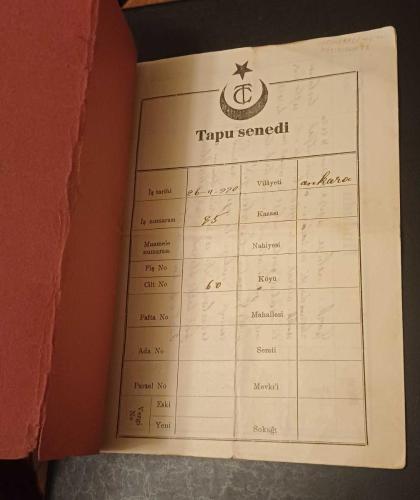 Cumhuriyet Dönemi Ankara TAPU SENEDİ  ( Yıl: 1930 )