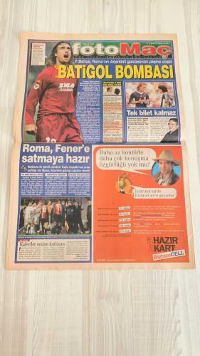 FOTOMAÇ SPOR GAZETESİ - TURKISH NEWSPAPER - DOĞUM GÜNÜ HEDİYESİ  - EKSİKSİZ TAM TAKIM GAZETE -3 MAYIS 2002 CUMA  AZİZ YILDIRIM - LUCESCU - FATİH TERİM - METE RAZLIKLI - PARREIRA - ARİEL ORTEGA - RIDVAN DİLMEN - PASCAL NOUMA - SERHAT AKIN - KENNET ANDERSSON - ENGIN FIRAT - YAŞAR YALÇIN  LUCESCU AĞLADI: “TÜRKİYE’DE ADALET ANLAYIŞI BU MU?” - GALATASARAY’DA TERİM HAMLESİ - ORTEGA TRANSFERİNDE PARREIRA DEVREYE GİRDİ - FENERBAHÇE ORTEGA İLE MASAYA OTURDU - RIDVAN DİLMEN: “AL NOUMA’YI BİTİR İŞİ” - SERHAT’TAN B.MÜNİH RESTİ - FIFA’YA ŞİKAYET KRİZİ - ANDERSSON’DAN ERKEN VEDA - ENGİN FIRAT FENERBAHÇE’DE GÖREVE BAŞLIYOR  FENERBAHÇE - GALATASARAY - BEŞİKTAŞ - RIVER PLATE - BAYERN MÜNİH - SAMPDORIA - PARMA - VALENCIA - DİYARBAKIRSPOR