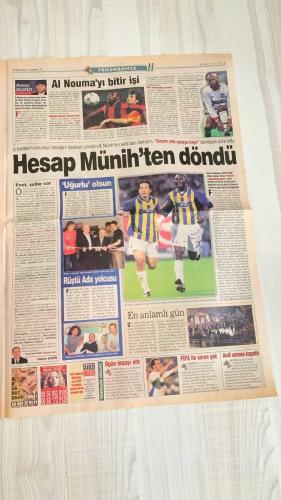 FOTOMAÇ SPOR GAZETESİ - TURKISH NEWSPAPER - DOĞUM GÜNÜ HEDİYESİ  - EKSİKSİZ TAM TAKIM GAZETE -3 MAYIS 2002 CUMA  AZİZ YILDIRIM - LUCESCU - FATİH TERİM - METE RAZLIKLI - PARREIRA - ARİEL ORTEGA - RIDVAN DİLMEN - PASCAL NOUMA - SERHAT AKIN - KENNET ANDERSSON - ENGIN FIRAT - YAŞAR YALÇIN  LUCESCU AĞLADI: “TÜRKİYE’DE ADALET ANLAYIŞI BU MU?” - GALATASARAY’DA TERİM HAMLESİ - ORTEGA TRANSFERİNDE PARREIRA DEVREYE GİRDİ - FENERBAHÇE ORTEGA İLE MASAYA OTURDU - RIDVAN DİLMEN: “AL NOUMA’YI BİTİR İŞİ” - SERHAT’TAN B.MÜNİH RESTİ - FIFA’YA ŞİKAYET KRİZİ - ANDERSSON’DAN ERKEN VEDA - ENGİN FIRAT FENERBAHÇE’DE GÖREVE BAŞLIYOR  FENERBAHÇE - GALATASARAY - BEŞİKTAŞ - RIVER PLATE - BAYERN MÜNİH - SAMPDORIA - PARMA - VALENCIA - DİYARBAKIRSPOR