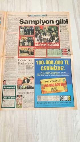 FOTOMAÇ SPOR GAZETESİ - TURKISH NEWSPAPER - DOĞUM GÜNÜ HEDİYESİ  - EKSİKSİZ TAM TAKIM GAZETE -4 MAYIS 2002 CUMARTESİ  AZİZ YILDIRIM - ARİEL ORTEGA - LUCESCU - SERGEN YALÇIN - PARREIRA - SERHAT AKIN - JOHNSON - ALİ GÜNEŞ - CEM KARACA - VOLKAN DEMİREL - İSMAİL GÜLDÜREN - ERGÜN PENBE - ALMEYDA - SAVO MILOSEVIC - YAŞAR YALÇIN - RIDVAN DİLMEN - HÜSNÜ GÜRELİ - YILDIRIM DEMİRÖREN - ATHENA - HANDE YENER - İBRAHİM YATHEES  ANONSLU TRANSFER: ORTEGA FENERBAHÇE’YE GELİYOR - LUCESCU AĞLADI: “ADALET ANLAYIŞI BU MU?” - LUCESCU’NUN İNTİKAMI: SERGEN’İ BEŞİKTAŞ’A GÖTÜRÜYOR - FENERBAHÇE’YE SÜRPRİZ ADAY: SAVO MILOSEVIC - ALMEYDA İÇİN PAZARLIK - FENERBAHÇE’DEN ERGÜN HAMLESİ: “DİREKTEN DÖNDÜ” - SAMANDIRA’DA 4 SAATTE 4 İMZA - FENERBAHÇE’NİN 95. YIL KUTLAMASI: DİYARBAKIR MAÇI ŞÖLEN HAVASINDA - ATATÜRK’ÜN ZİYARETİNİN 84. YILDÖNÜMÜNDE “SARI ZEYBEK DEFİLESİ” - SERHAT’TAN BAYERN MÜNİH RESTİ - RIDVAN DİLMEN: “AL NOUMA’YI BİTİR İŞİ” - G.SARAY 15. ŞAMPİYONLUĞUNU ALİ SAMİ YEN’DE KUTLAYACAK-FENERBAHÇE - GALATASARAY