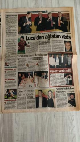 FOTOMAÇ SPOR GAZETESİ - TURKISH NEWSPAPER - DOĞUM GÜNÜ HEDİYESİ  - EKSİKSİZ TAM TAKIM GAZETE -7 MAYIS 2002 SALI  FATİH TERİM - ORHAN CANAYDIN - BURAK ELMAS - ÖZER SARACOĞLU - LUCESCU - AZİZ YILDIRIM - PARREIRA - WASHINGTON - ARİEL ORTEGA - RAPAIÇ - JOHNSON - ALİ GÜNEŞ - CEM KARACA - İSMAİL GÜLDÜREN - ABDULLAH ERCAN - SERGEN YALÇIN - PASCAL NOUMA - DAUM - HÜSNÜ GÜRELİ - YILDIRIM DEMİRÖREN  TERİM RESMEN DÖNDÜ: GALATASARAY’DA İMPARATOR DÖNEMİ BAŞLIYOR - LUCESCU GÖZYAŞLARIYLA VEDA ETTİ - PARREIRA: “WASHINGTON’A BEN KEFİLİM” - WASHINGTON 16 GOLLE GELİYOR - ORTEGA TRANSFERİ ASKIDA: RIVER PLATE ENGELİ - RAPAIÇ’TAN BOMBA AÇIKLAMA: “G.SARAY’I 20 PUAN GEÇMELİYDİK” - FENERBAHÇE İÇ TRANSFERDE ALİ GÜNEŞ VE JOHNSON İLE İMZA - İSMAİL GÜLDÜREN VE CEM KARACA BONSUZ TRANSFERİ BEKLİYOR - ABDULLAH ERCAN’IN DURUMU BELİRSİZ - BEŞİKTAŞ’TA LUCESCU VE SERGEN PLANI - PASCAL NOUMA İÇİN ISRAR SÜRÜYOR - DAUM MAHKEMEDEN 12 MİLYAR CEZAYLA KURTULDU - LORANT: “BAYERN’İ İSTİYORUM”  FENERBAHÇE - GALATASARAY - BEŞİKTAŞ -