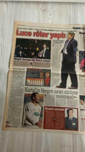FOTOMAÇ SPOR GAZETESİ - TURKISH NEWSPAPER - DOĞUM GÜNÜ HEDİYESİ  - EKSİKSİZ TAM TAKIM GAZETE -8 MAYIS 2002 ÇARŞAMBA  FATİH TERİM - ÜMİT DAVALA - AZİZ YILDIRIM - SADETTİN SARAN - GABRIEL BATISTUTA - FABIO CAPELLO - LUCESCU - SERGEN YALÇIN - RADU NICULESCU - PEREZ - FLEURQUIN - CAPONE - BURAK ELMAS - ÖZER SARACOĞLU - RÜŞTÜ REÇBER - TITI CAMARA  FATİH TERİM YENİDEN GALATASARAY’DA: ÜMİT DAVALA İLE BİRLİKTE İMZA - TERİM: “GALATASARAY’I DÜNYA KULÜBÜ YAPACAĞIM” - ROMA BATISTUTA’YI SATMAYA KARARLI: “FENER CİDDİYSE MASAYA OTURSUN” - ORTEGA TRANSFERİNDE PÜRÜZLER GİDERİLİYOR - FENERBAHÇE’DEN WASHINGTON HAMLESİ - BEŞİKTAŞ LUCESCU İLE GÖRÜŞTÜ: “BİRAZ DÜŞÜNEYİM” - SERGEN İÇİN ISRAR SÜRÜYOR - FENERBAHÇE’DE TITI CAMARA İDDİASI - RÜŞTÜ: “ÖMÜR BOYU FENER’DEYİM” - FENERBAHÇE HALKA ARZ İÇİN KONGREYE GİDİYOR - 1907 DERNEĞİNDEN KORE GAZİLERİNE VEFA: DÜNYA KUPASI’NA GÖTÜRÜLECEKLER  GALATASARAY - FENERBAHÇE - BEŞİKTAŞ - ROMA - MİLAN - RIVER PLATE - WEST HAM UNITED - LIVERPOOL - MARSİLYA - LENS - ST. ETIENNE -