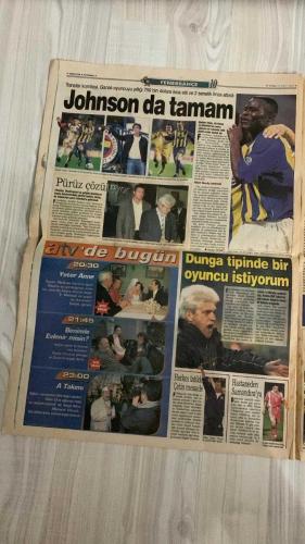 FOTOMAÇ SPOR GAZETESİ - TURKISH NEWSPAPER - DOĞUM GÜNÜ HEDİYESİ  - EKSİKSİZ TAM TAKIM GAZETE -10 MAYIS 2002 CUMA  AZİZ YILDIRIM - SADETTİN SARAN - ARİEL ORTEGA - GABRIEL BATISTUTA - FATİH TERİM - OKAN BURUK - NİHAT KAHVECİ - SERHAT AKIN - JOHNSON - ABDULLAH ERCAN - ALİ GÜNEŞ - LUCESCU - SERGEN YALÇIN - BÜLENT KORKMAZ - SUAT KAYA - ÜMİT DAVALA - MUSTAFA DENİZLİ  ORTEGA 10 GÜN SONRA KADIKÖY’DE - FENERBAHÇE’DEN NİHAT VE OKAN HAMLESİ - REAL SOCIEDAD: “NİHAT 5 MİLYON DOLAR” - TERİM’E RAĞMEN OKAN ALINACAK - JOHNSON İMZALADI, SERHAT KALIYOR - ABDULLAH ERCAN: “35 YAŞIMA KADAR FENER’DEYİM” - ALİ GÜNEŞ HEDEF BÜYÜTTÜ: “MİLLİ TAKIMDA BANKO OLACAĞIM” - YUSUF: “ARTIK SADECE FUTBOLU DÜŞÜNECEĞİM” - FENERBAHÇE UEFA FİNALİ İÇİN KADIKÖY’Ü ZORLUYOR - GALATASARAY’DA TERİM’LE İÇ TRANSFER: BÜLENT, SUAT VE ÜMİT DAVALA İMZALADI - BEŞİKTAŞ’TA LUCESCU VE SERGEN GÜNDEMDE - TRABZONSPOR’DA DENİZLİ SESLERİ  FENERBAHÇE - GALATASARAY - BEŞİKTAŞ - REAL SOCIEDAD - PARMA - RIVER PLATE - ROMA - FLORENTINA - MİLAN - TRABZO