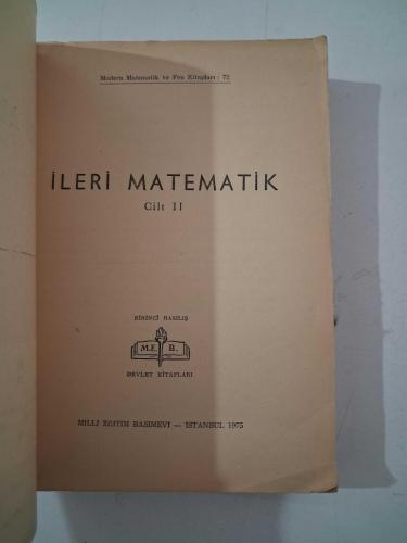 İleri MATEMATİK 2 ( II )  - 1975