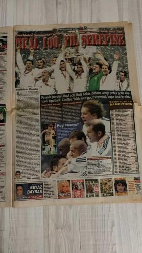 FOTOMAÇ SPOR GAZETESİ - TURKISH NEWSPAPER - DOĞUM GÜNÜ HEDİYESİ  - EKSİKSİZ TAM TAKIM GAZETE -16 MAYIS 2002 PERŞEMBE  AZİZ YILDIRIM - ARİEL ORTEGA - WASHINGTON - MAHMUT USLU - MURAT ÖZAYDINLI - MURAT AŞK - RÜŞTÜ REÇBER - SERGEN YALÇIN - YILDIRIM DEMİRÖREN - SERPİL HAMDİ TÜZÜN - UCHE - ANDERSSON - LAZETİÇ - SERKAN - MERT MERİÇ - SİMAO - RAPAIÇ  ORTEGA VEDA ETTİ: “FENERBAHÇE’YE GİDİYORUM” - RIVER PLATE TARAFTARLARI GÖZYAŞLARINI TUTAMADI - WASHINGTON RESMEN İMZALADI: 3 YILLIK SÖZLEŞME - WASHINGTON’UN İMZASI AP, REUTERS VE AFP İLE DÜNYAYA DUYURULDU - FENERBAHÇE’NİN YENİ FORMASI SATIŞA ÇIKTI - SERGEN BEŞİKTAŞ’A DÖNDÜ: 10 NUMARAYI İSTEDİ - SERGEN’İN ÖYKÜSÜ: “DOLMUŞTAN PORSCHE’YE” - REAL MADRİD YİNE ŞAMPİYON: LEVERKUSEN’İ 2-1 YENEREK 9. KEZ KUPAYI ALDI - FENERBAHÇE’DE KADRO TEMİZLİĞİ: UCHE, ANDERSSON, LAZETİÇ, SERKAN, MERT MERİÇ VE SİMAO GÖZDEN ÇIKARILDI - YILDIRIM’IN HEDEFİ: ORTEGA, ALMEYDA, WASHINGTON VE ERHAN İLE MUHTEŞEM KADRO  FENERBAHÇE - GALATASARAY - BEŞİKTAŞ - RIVER PLATE - PARMA - R